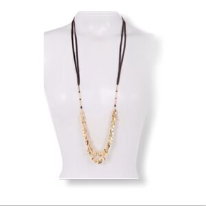 Leather Leaf Necklace 